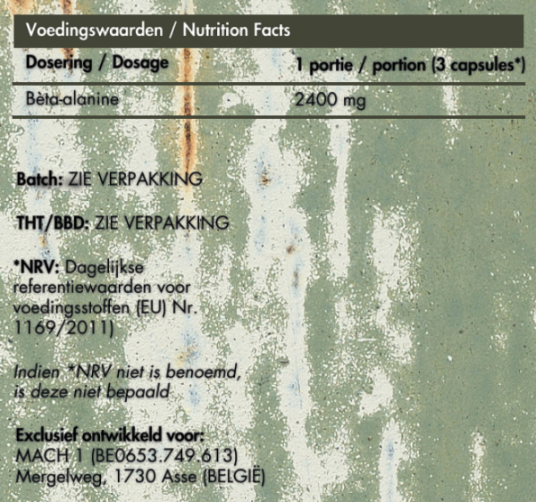 voedingswaarden beta-alanine